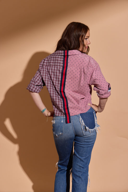 Maroon and Plaid Pisces