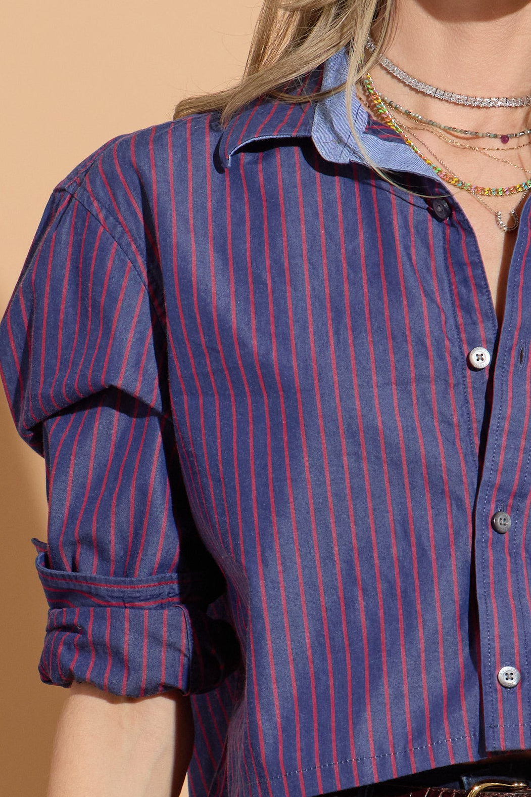 Navy and Red Stripe Harlow