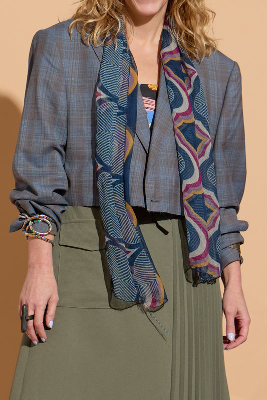 Baby Blue + Plaid Blazer