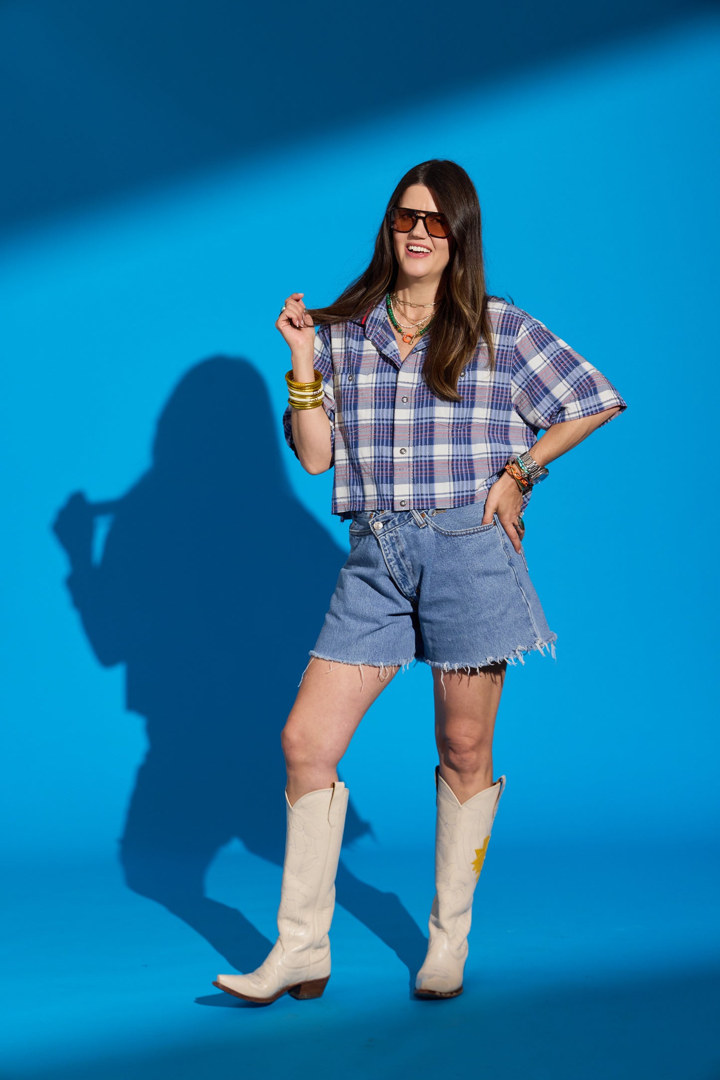Red White and Blue Plaid Stella