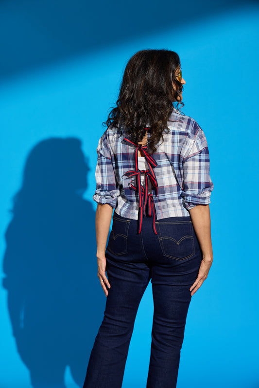 Blue and Red Plaid Harlow