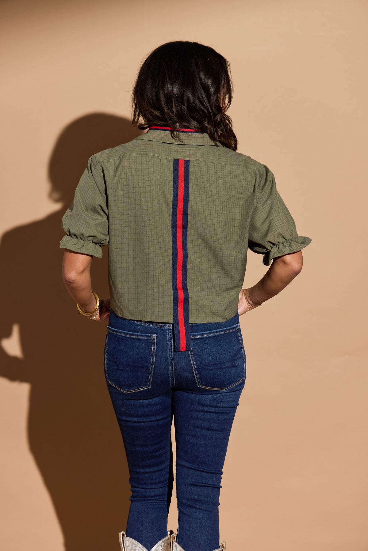 Olive Green Stella Puff Sleeve
