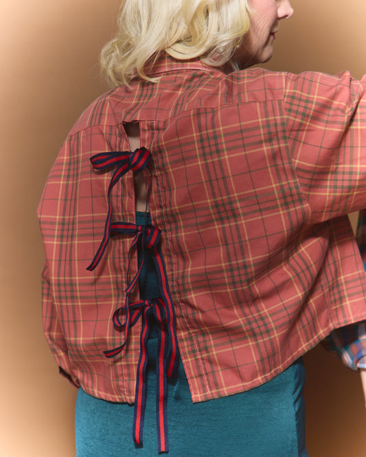 Burnt Orange Plaid Halow