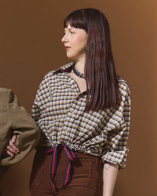 Black and Brown Plaid Sailor