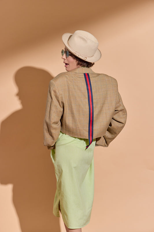 Spring Plaid Tan Blazer