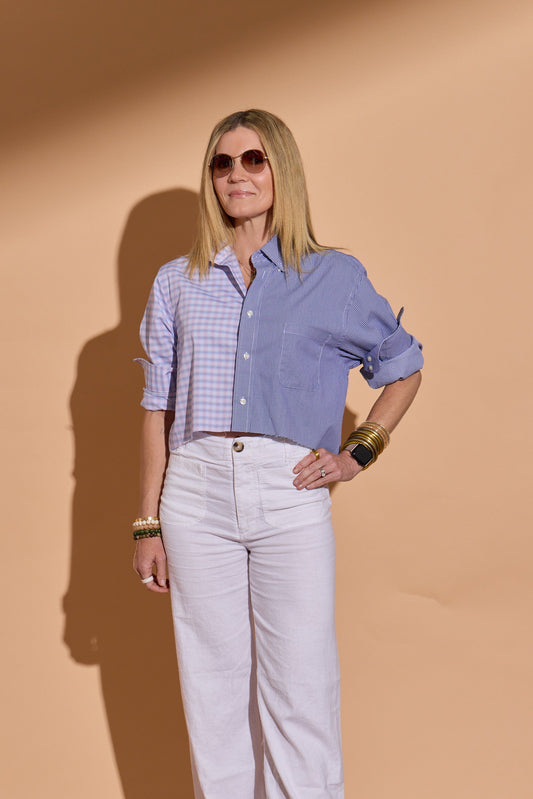 Blue and Lavender Plaid Pisces