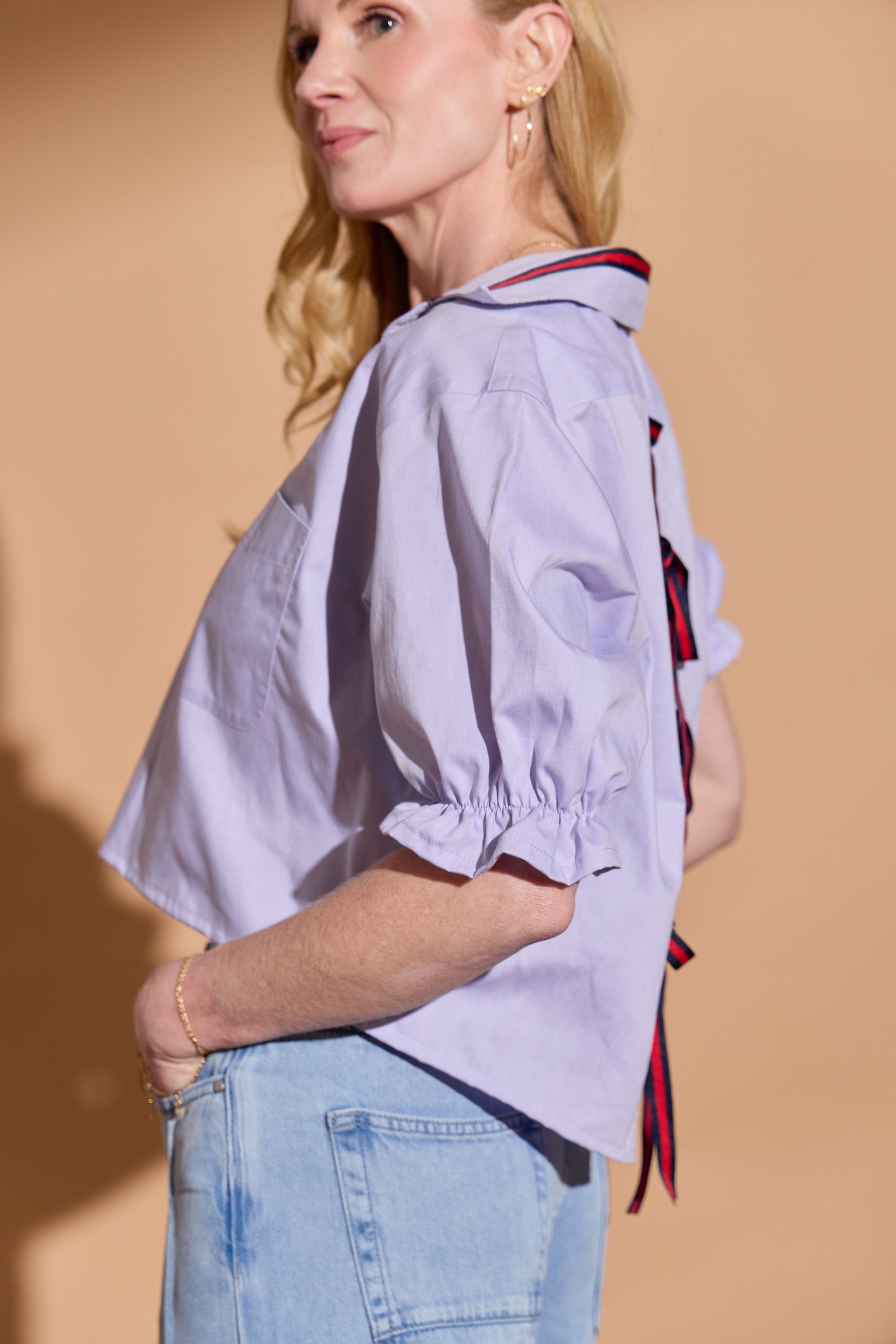 Lavender Harlow Puff Sleeve