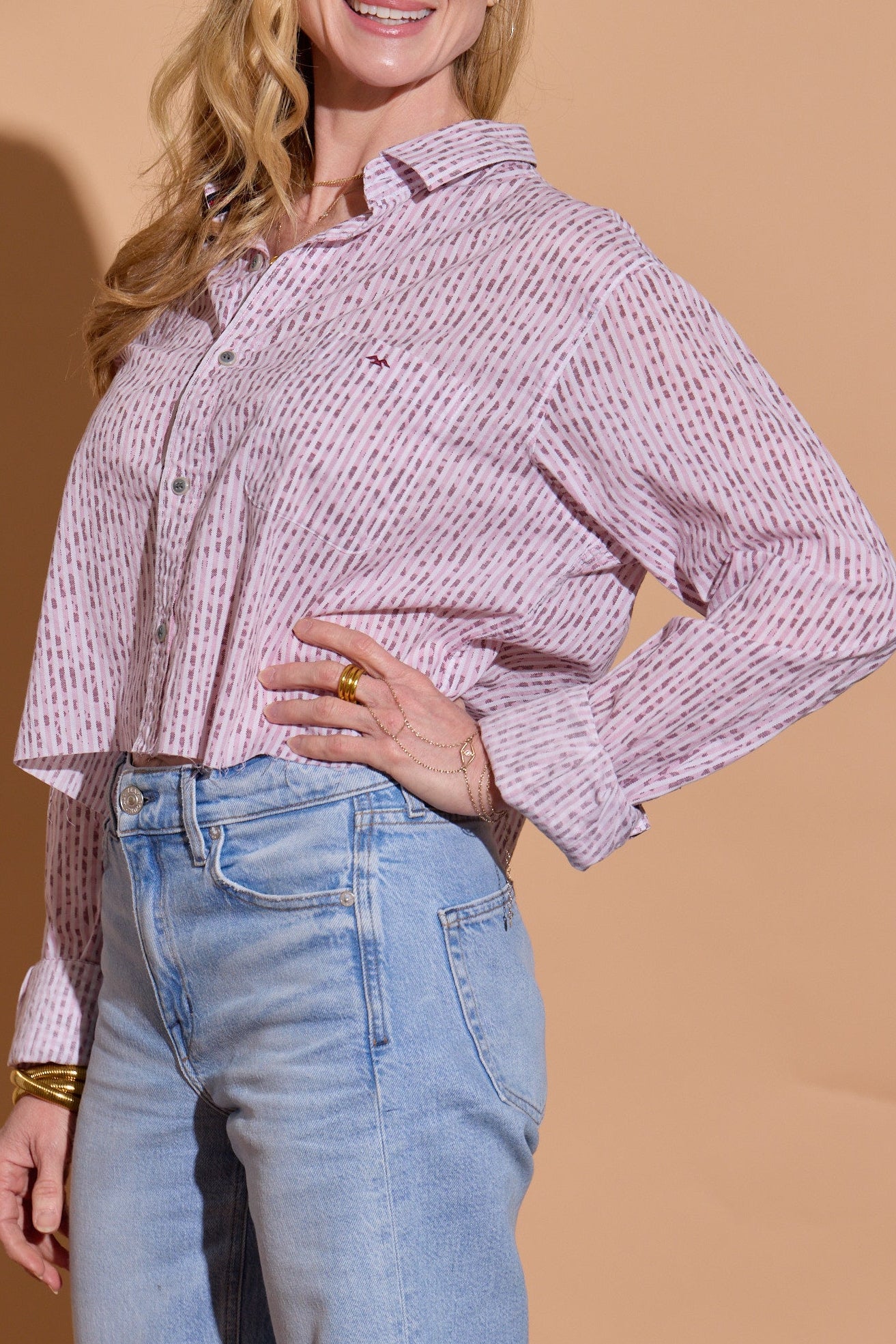 Maroon and White Stripe Stella