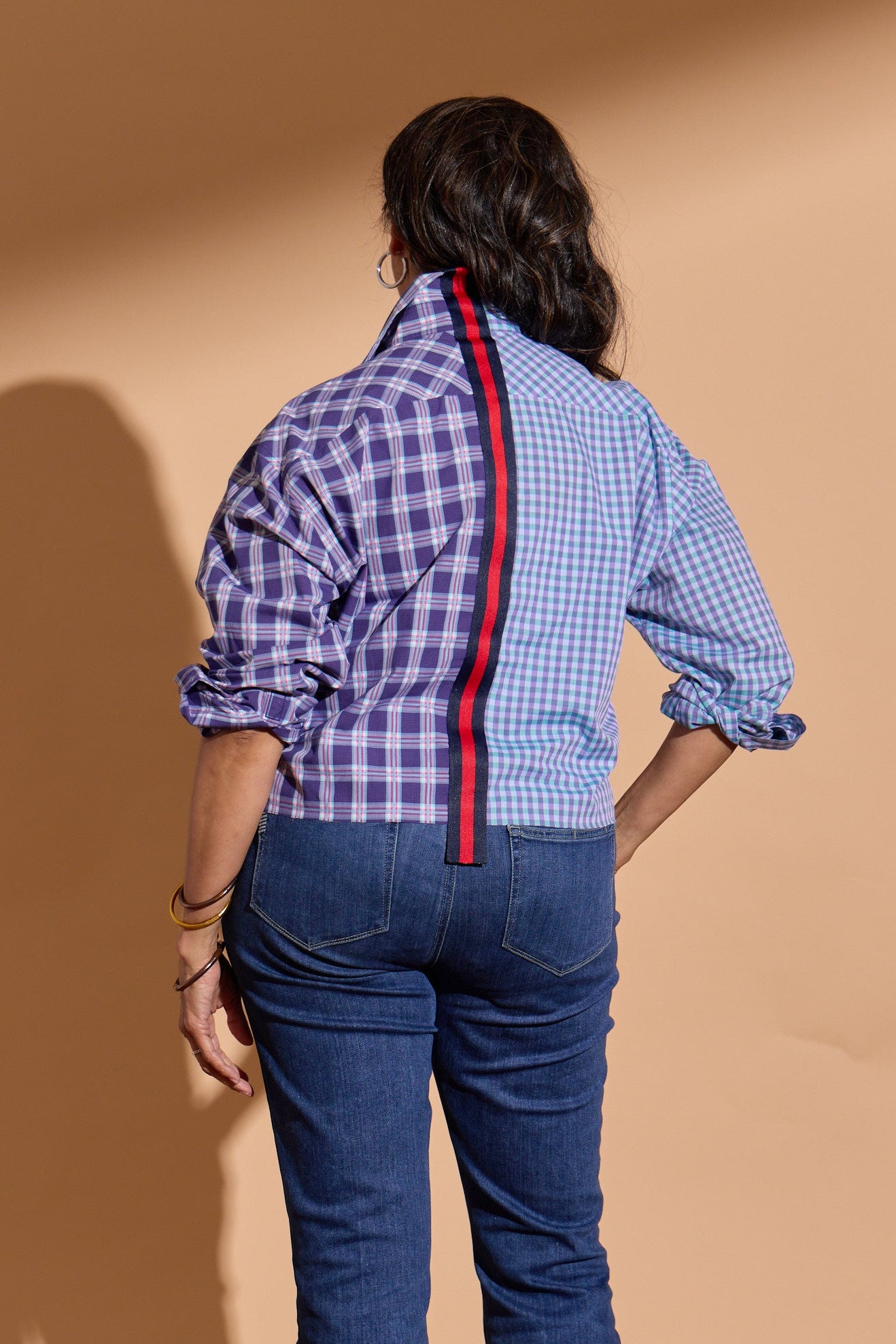 Purple and Green Plaid Pisces