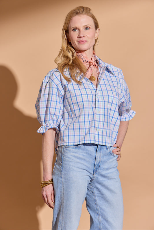 Pastel Plaid Harlow Puff