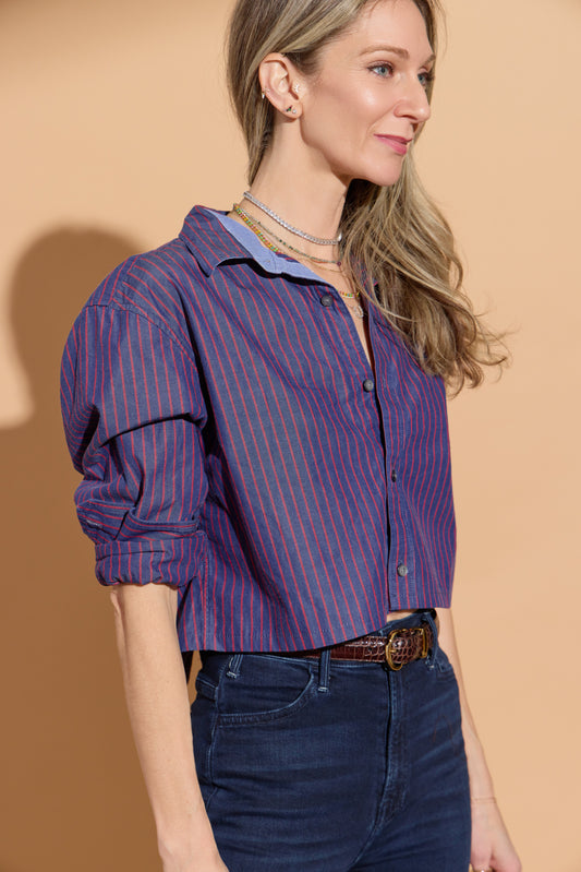 Navy and Red Stripe Harlow