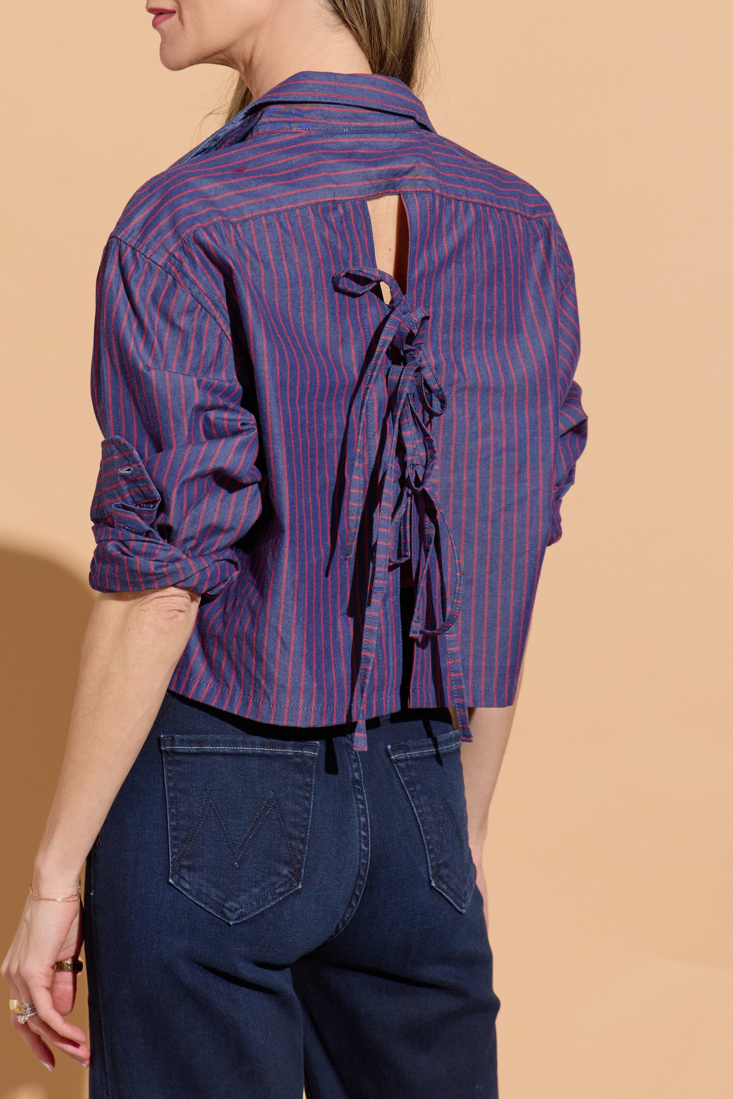 Navy and Red Stripe Harlow