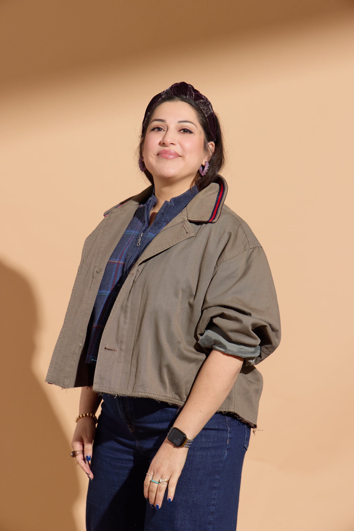 Army Green Cropped Trench