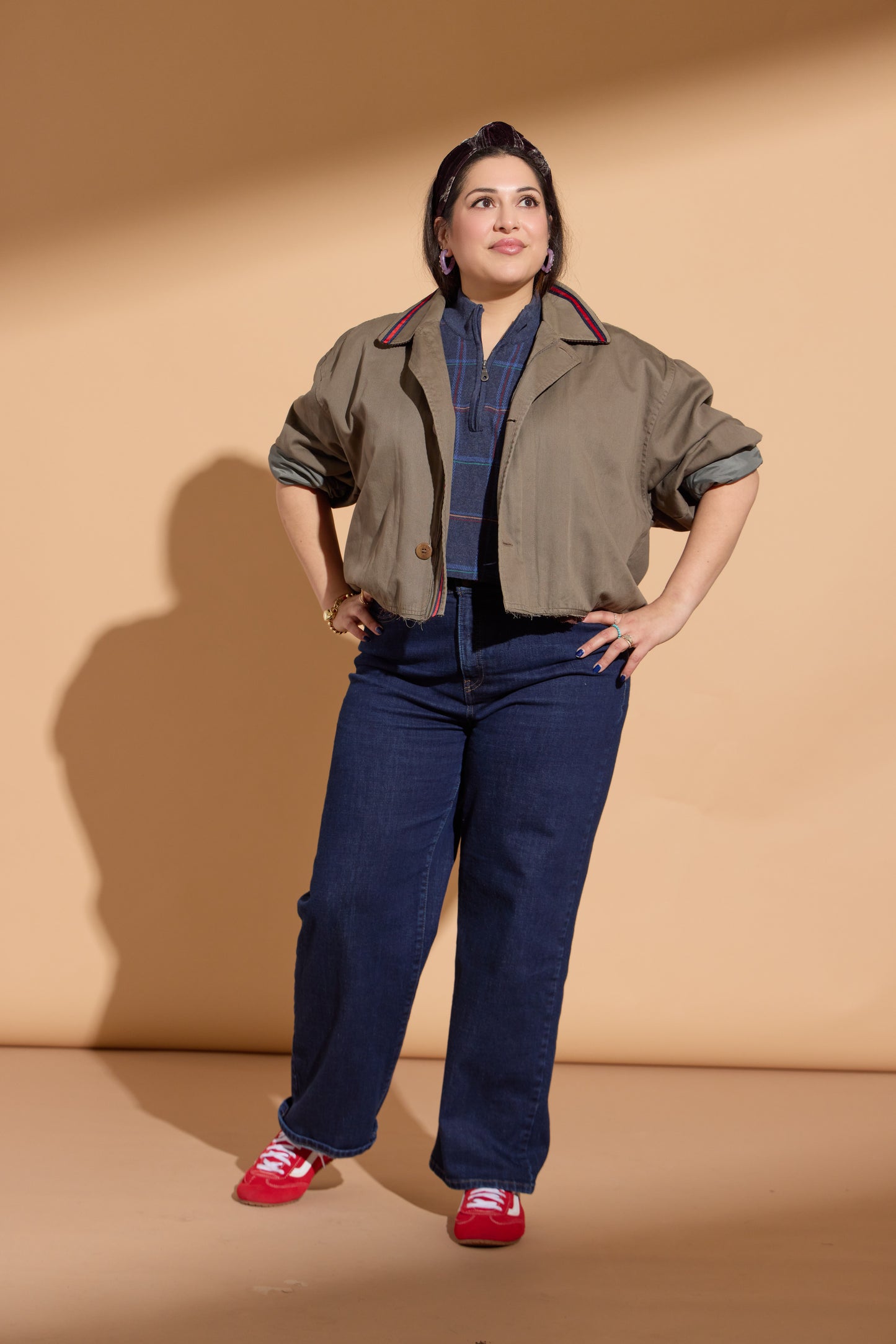 Army Green Cropped Trench