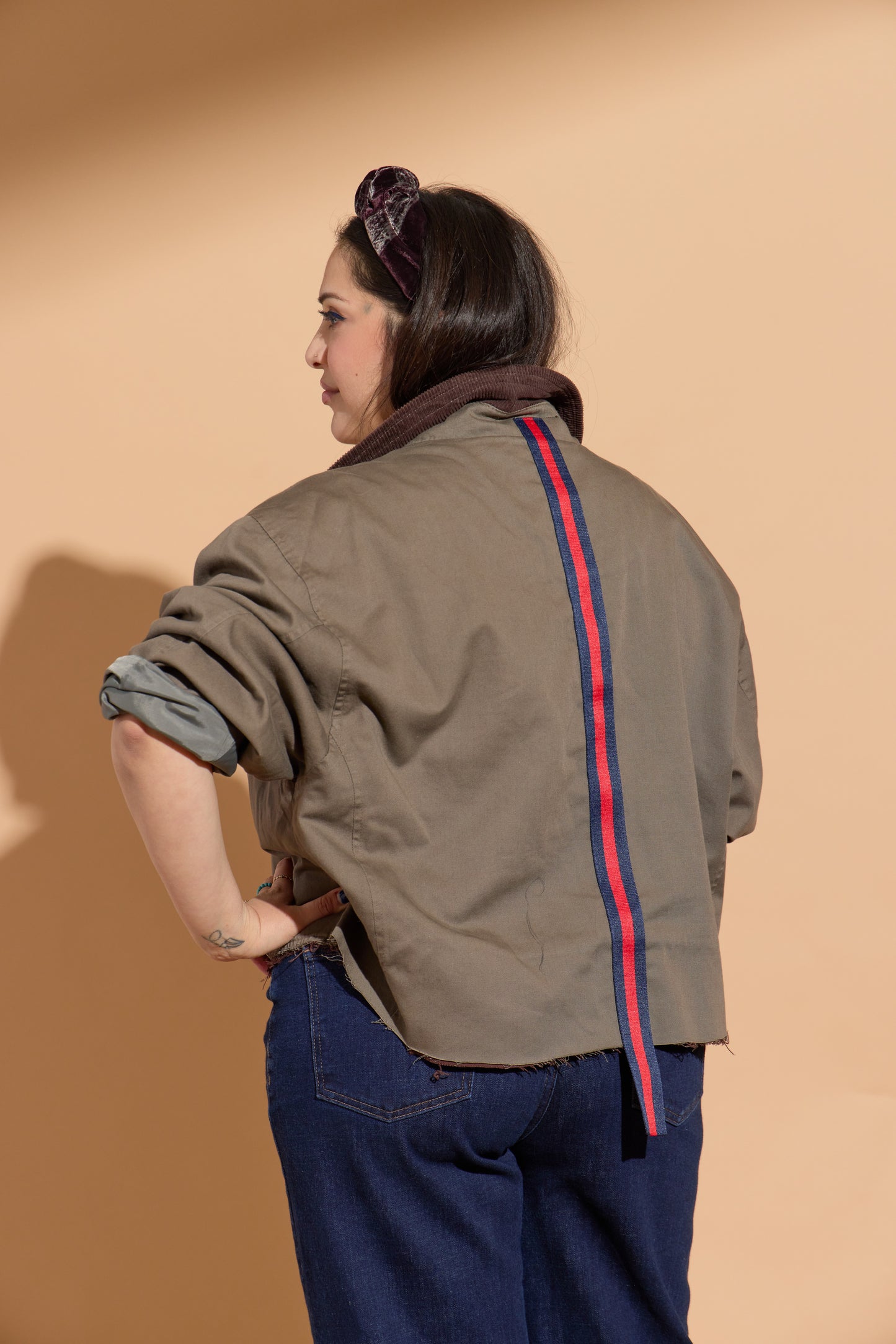 Army Green Cropped Trench