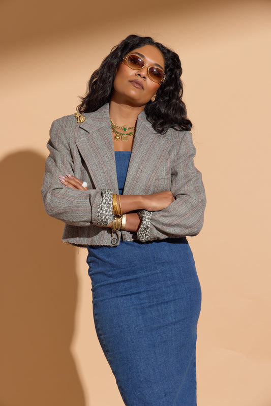 Vintage Herringbone Blazer