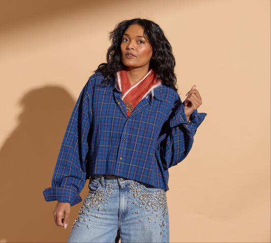 Navy and Yellow Plaid Stella