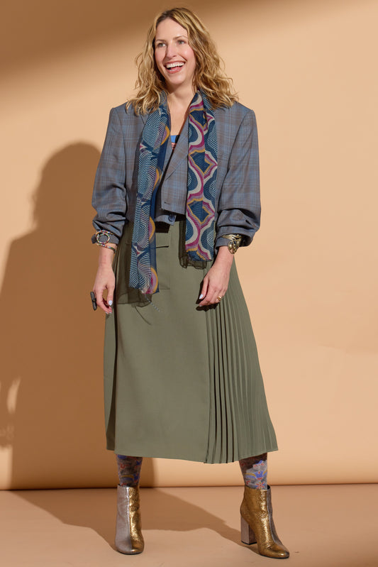 Baby Blue + Plaid Blazer