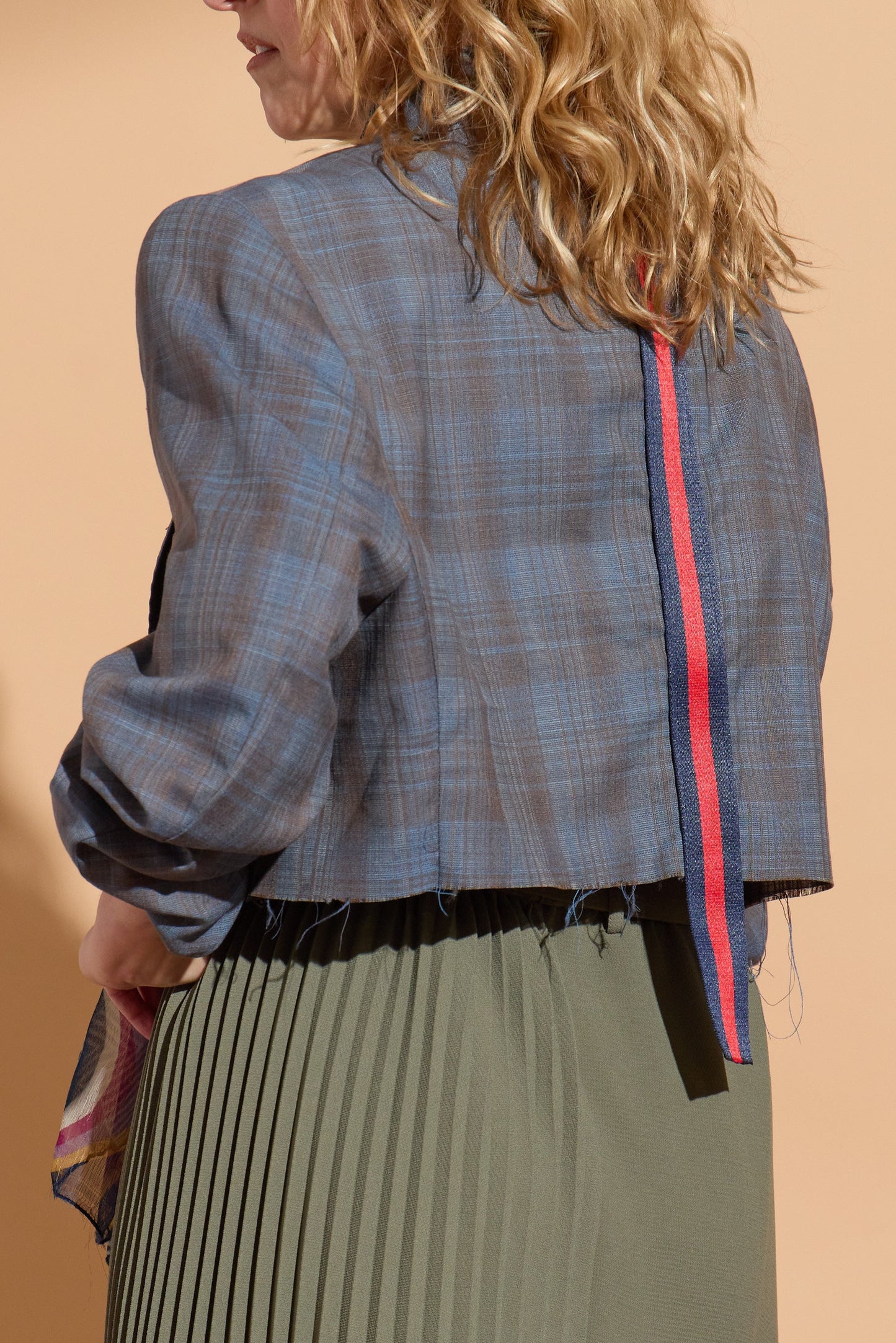 Baby Blue + Plaid Blazer