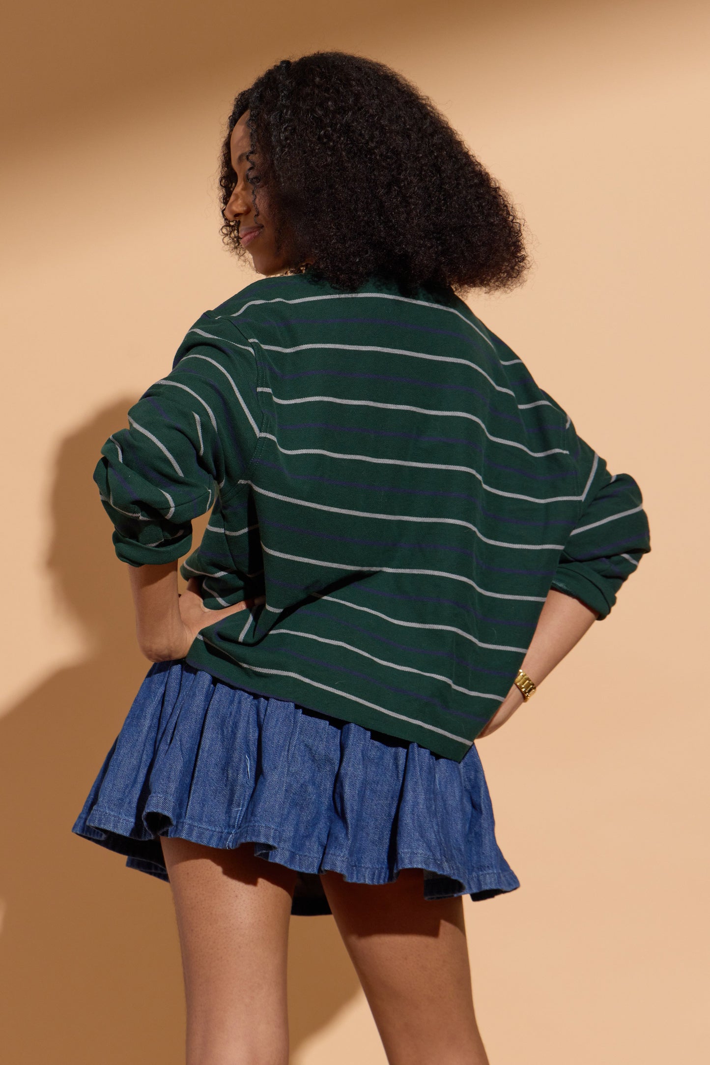 Green Stripe Rugby Polo