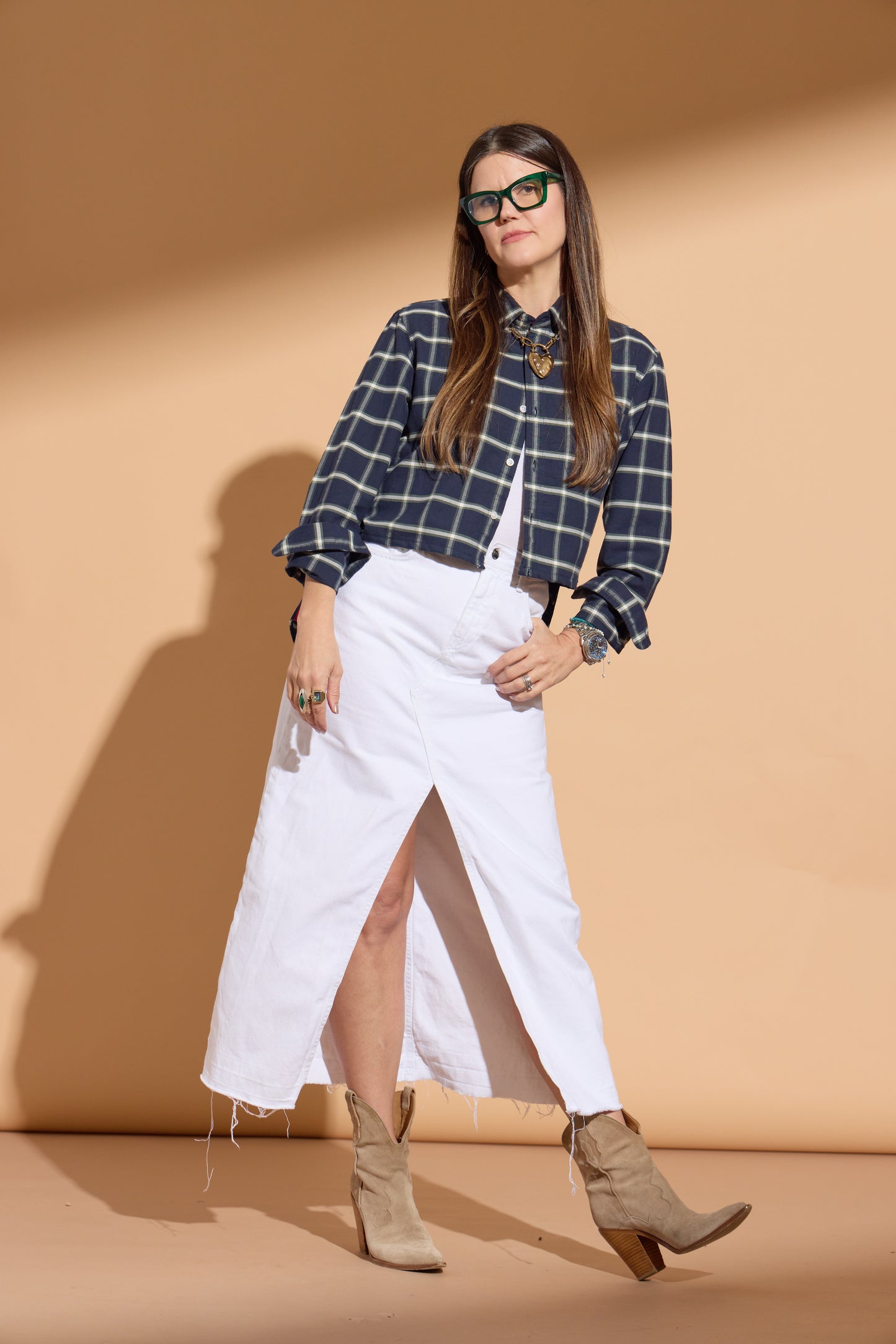 Navy Window Pane Plaid Stormy