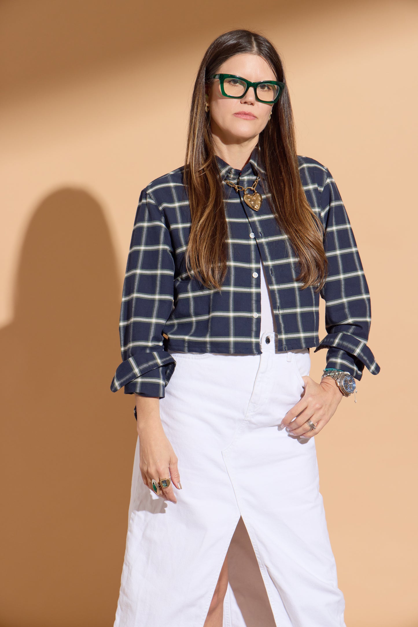 Navy Window Pane Plaid Stormy