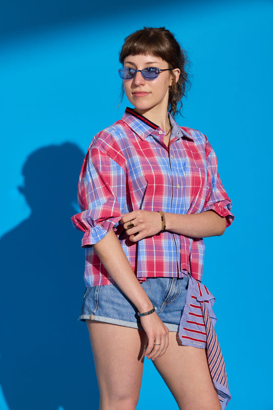 Red White and Blue Stella Puff Sleeve