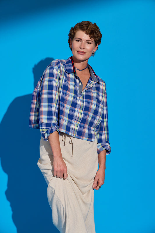 Navy and Yellow Plaid Stella