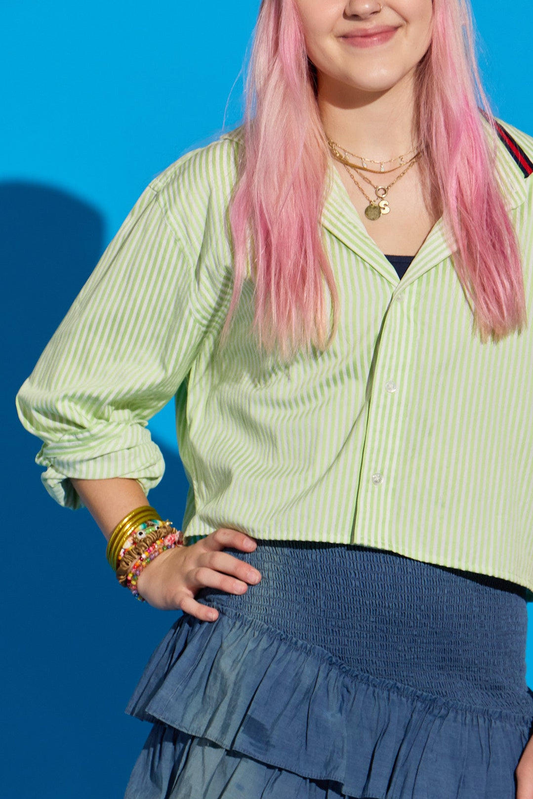 Lime Green Stripe Harlow