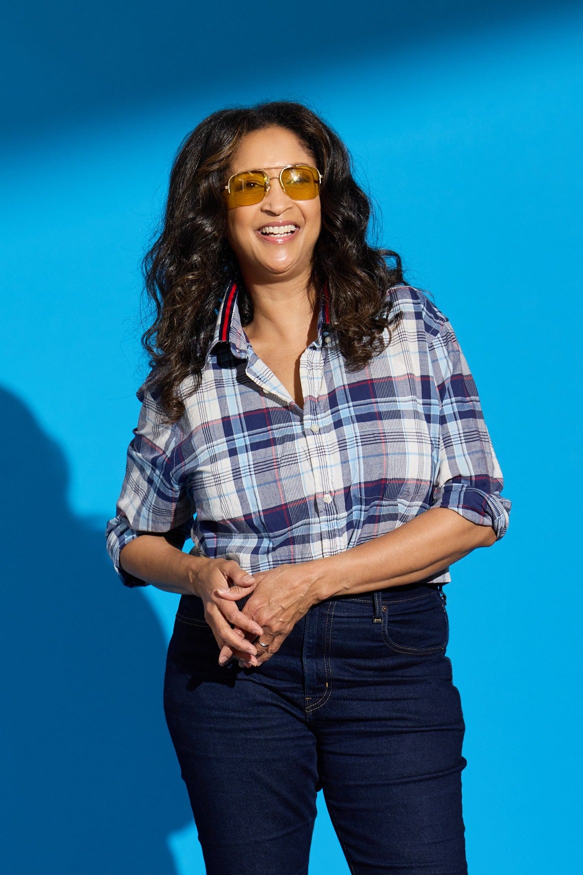 Blue and Red Plaid Harlow