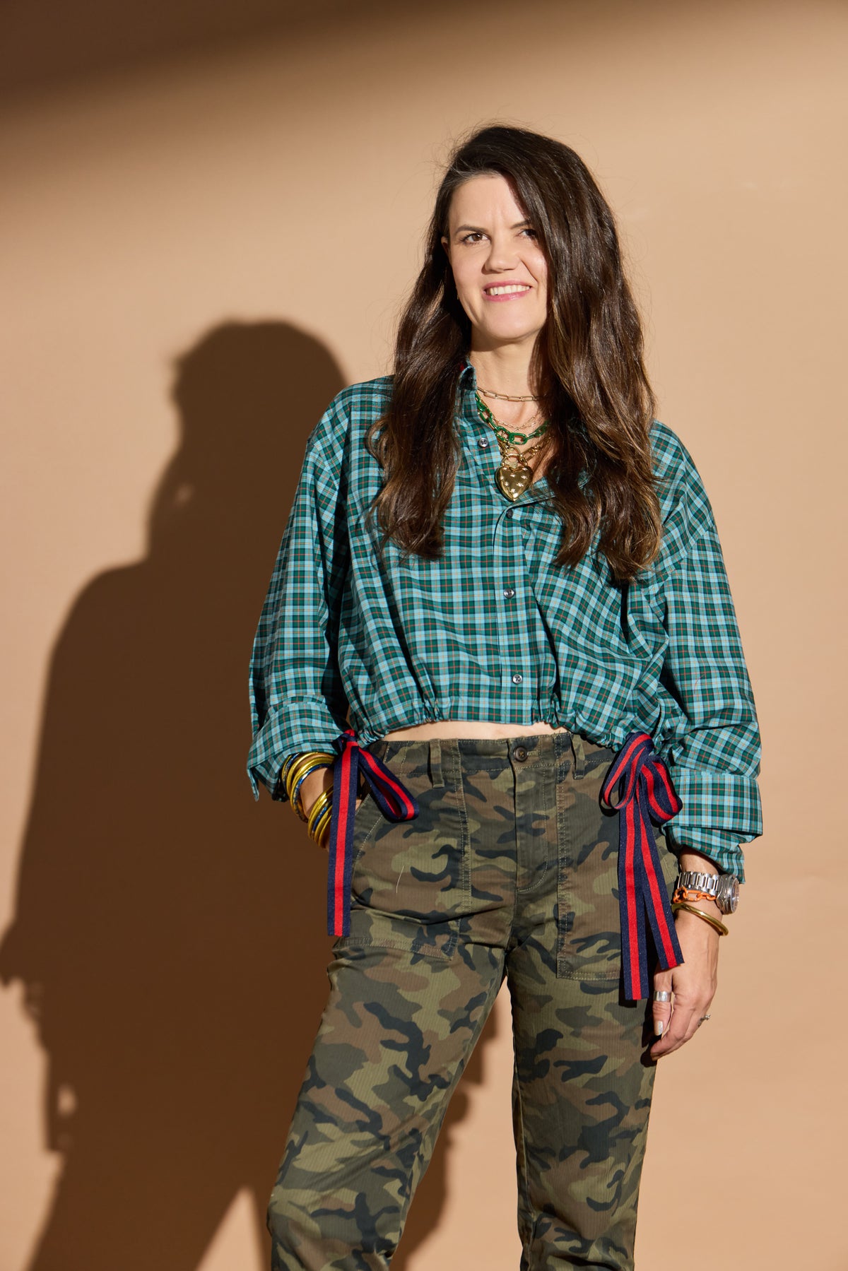 Green Plaid Bowie