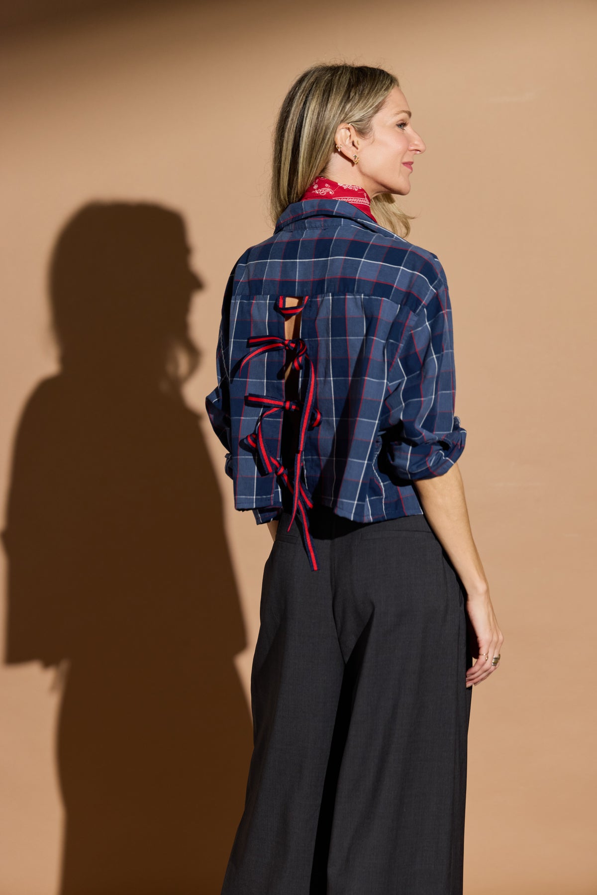 Navy and Red Plaid Harlow