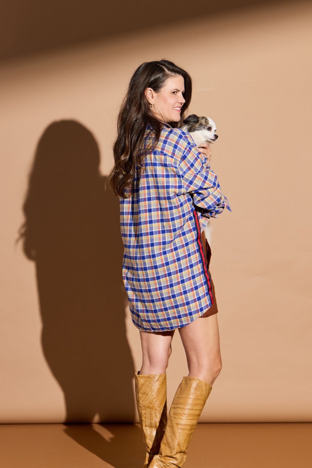 Royal Blue and Orange Plaid Stormy