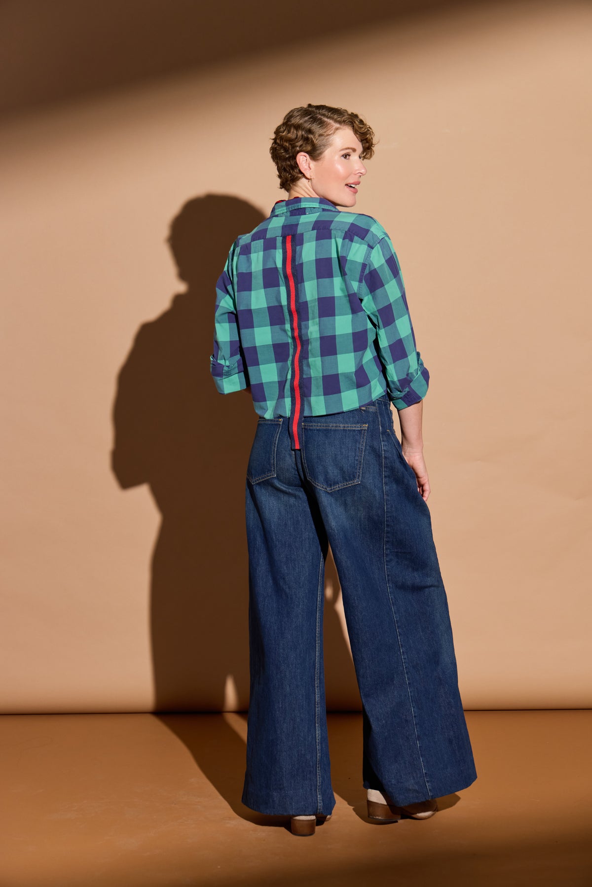 Blue and Green Check Plaid