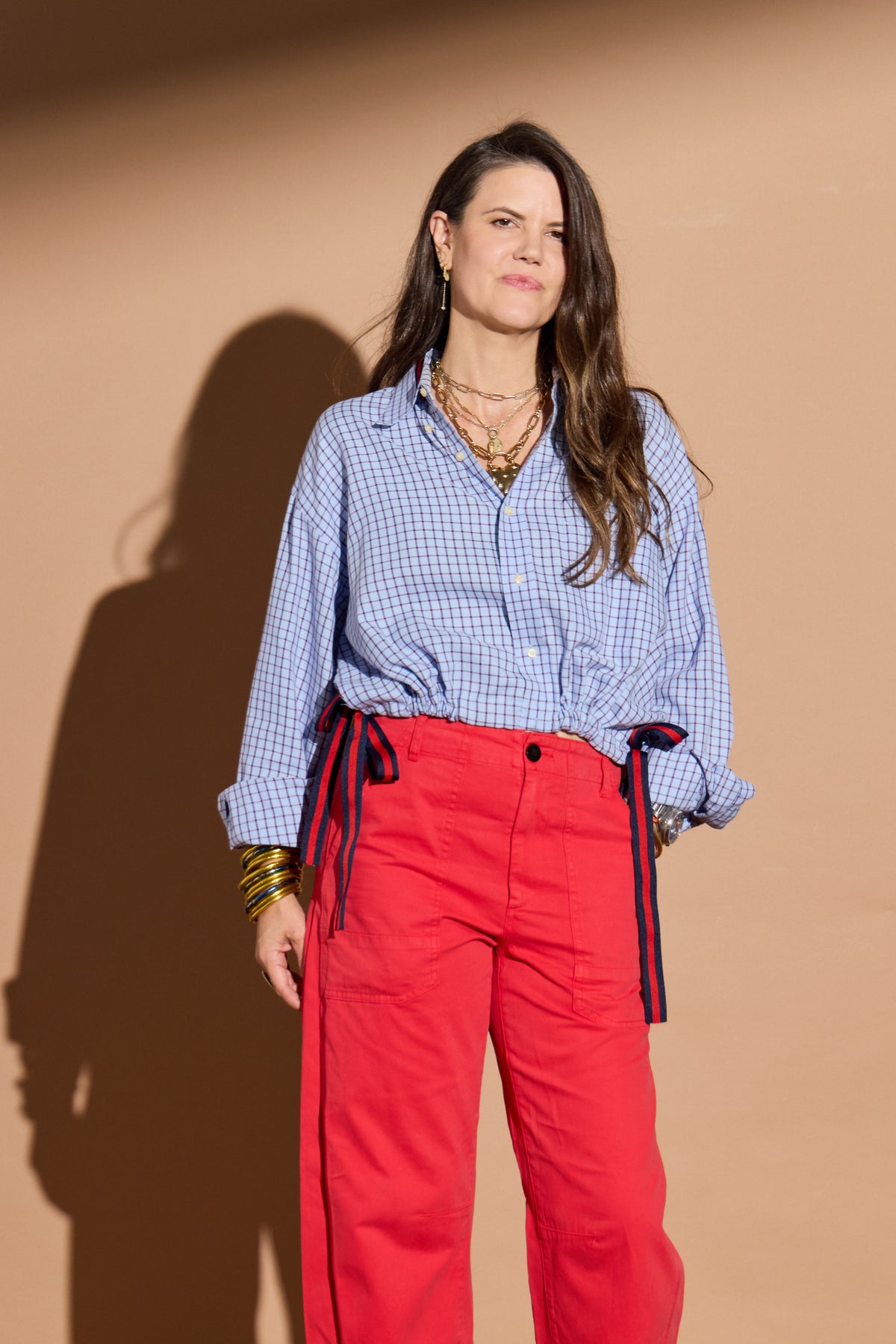 Baby Blue Plaid Bowie