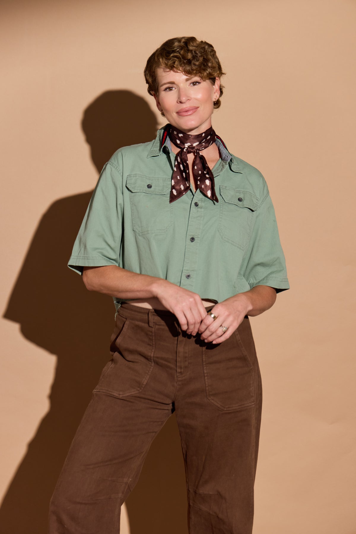 Army Green Short Sleeve Stella