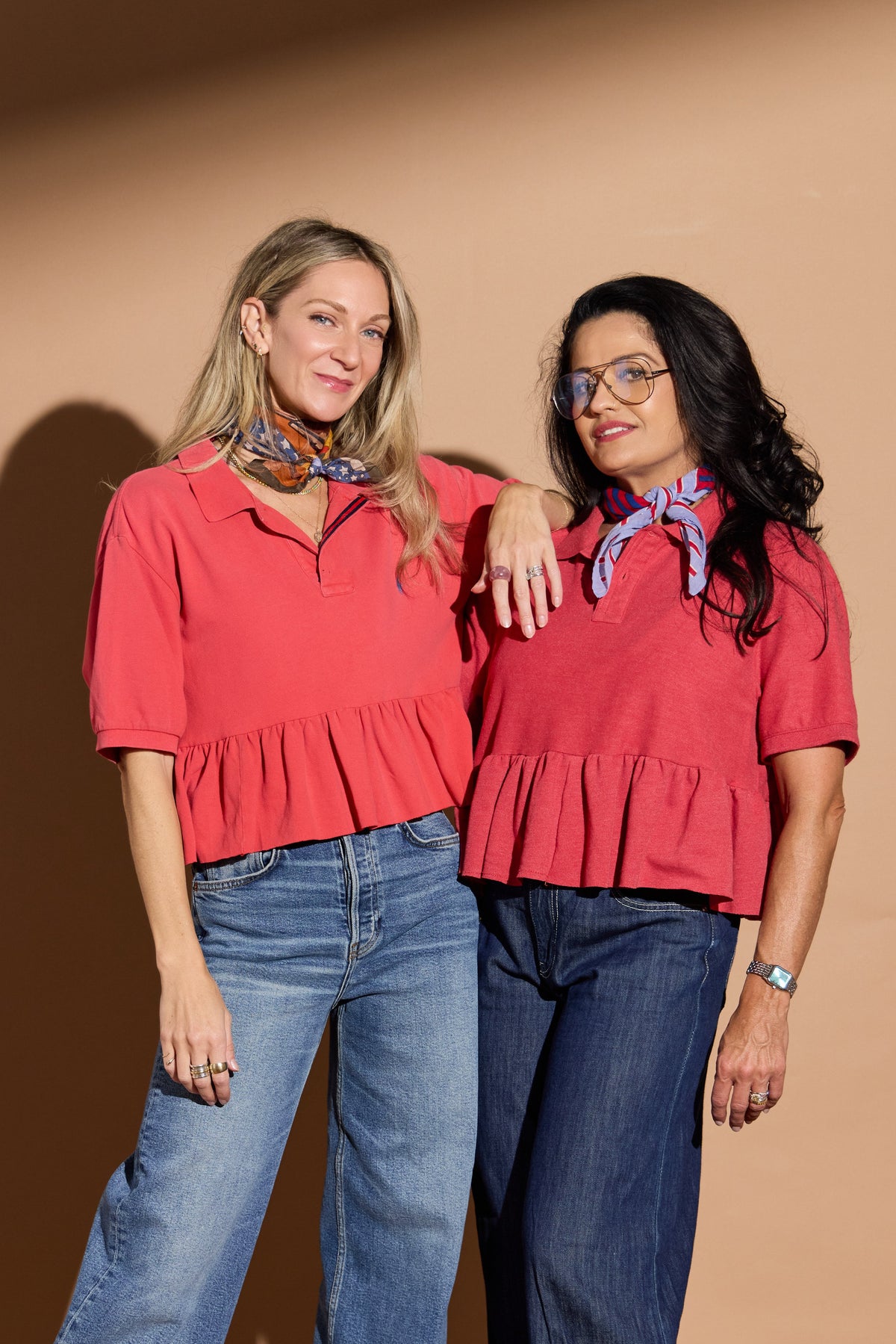 Heathered Red Bunny Polo