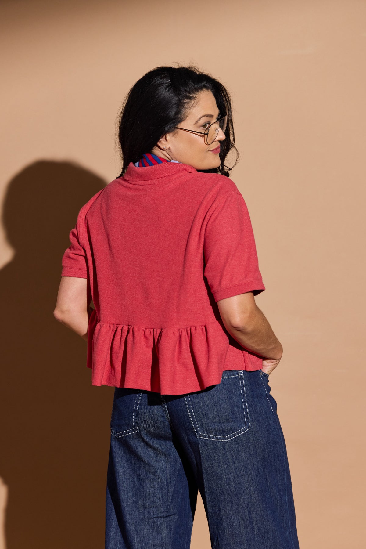 Heathered Red Bunny Polo